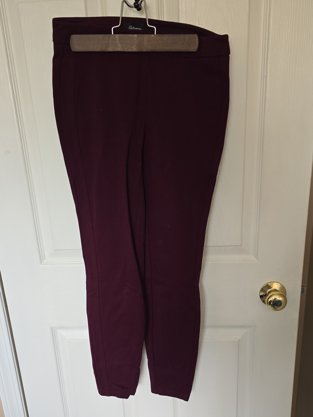 Reitmans Wine-Colored Skinny Ponte Pants